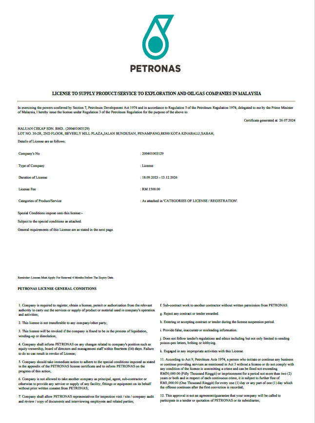 Petronas License